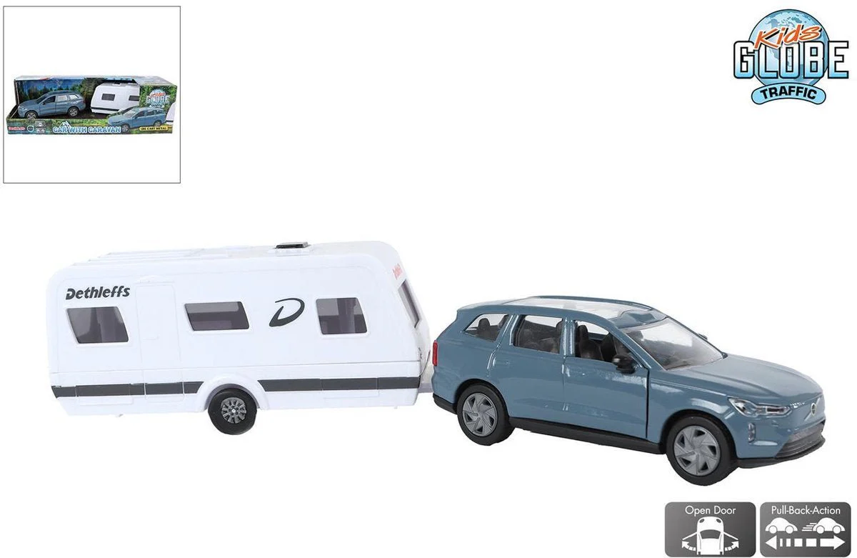 Kids Globe Volvo EX90 with Dethleffs Caravan - Image 2