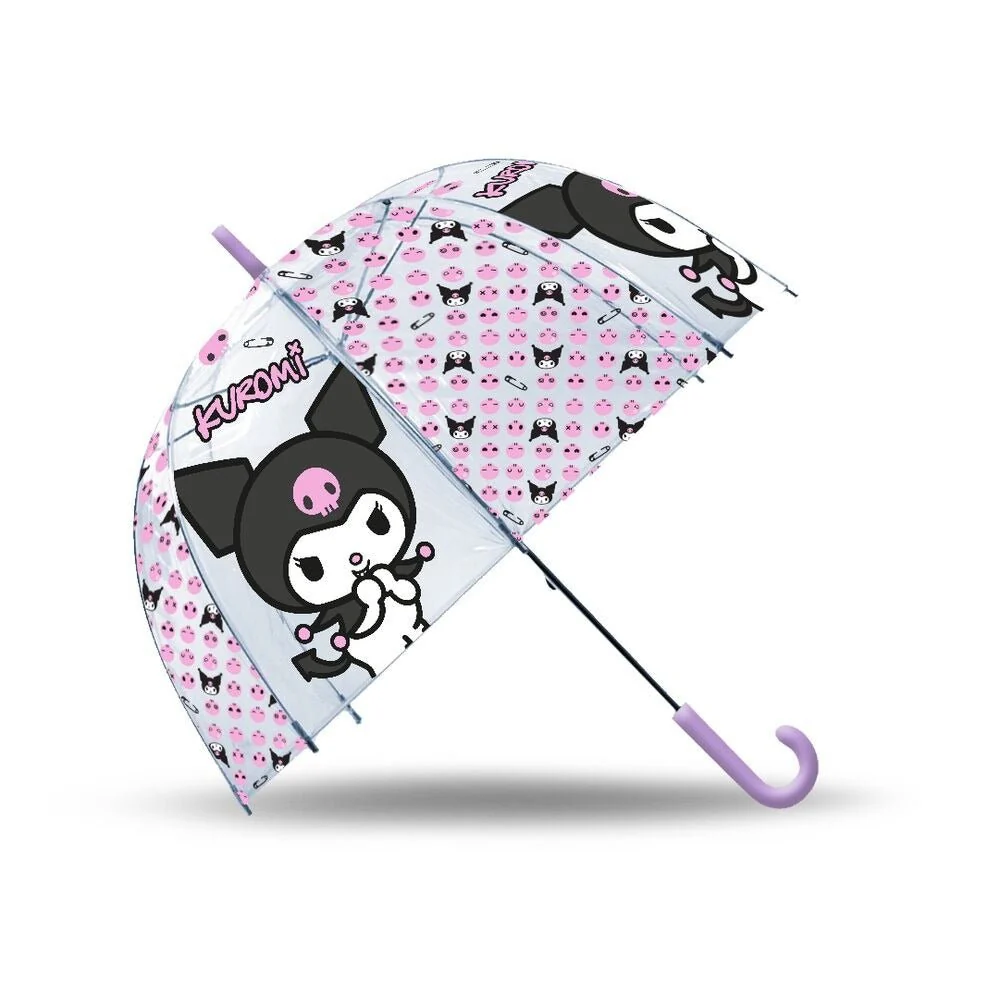 Kids Transparent 46cm Manual Umbrella Kuromi