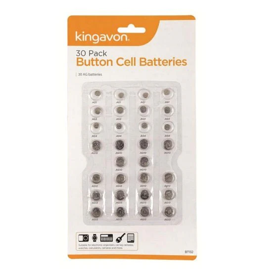 Kingavon 30 Pack Button Cell Batteries