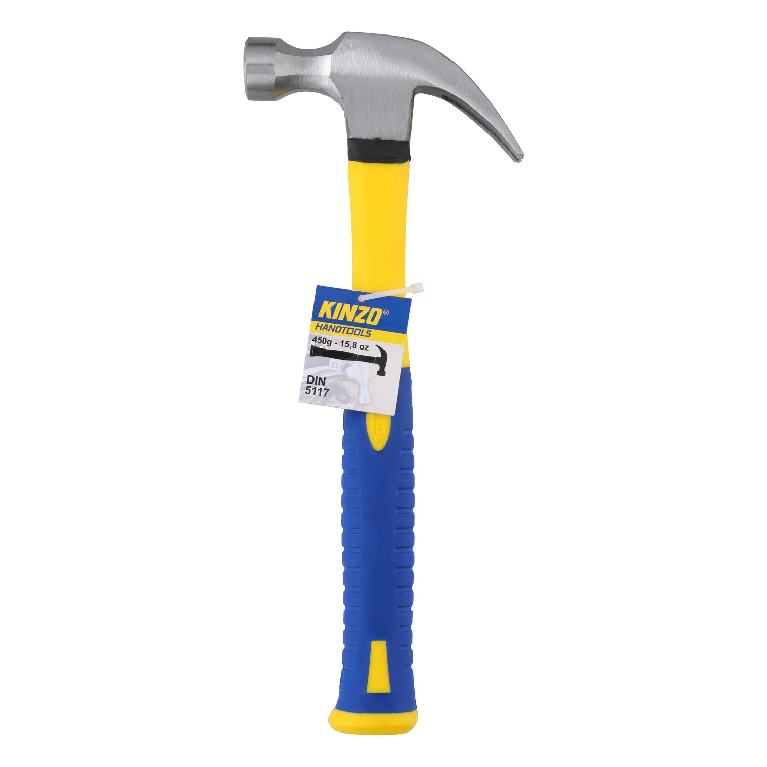 KINZO Claw Hammer 450g Non-Slip Handle