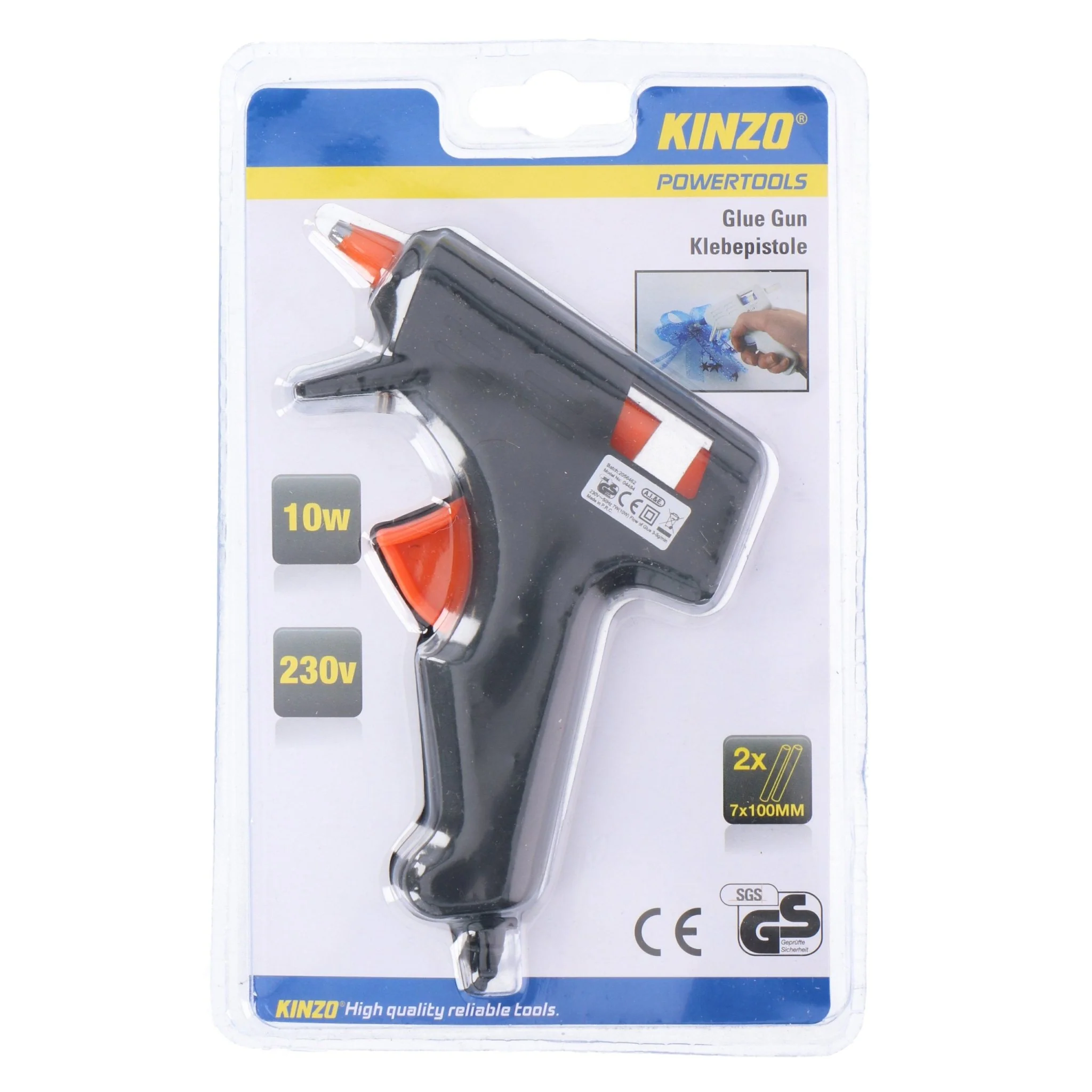 KINZO Glue Gun with 2 Glue Sticks