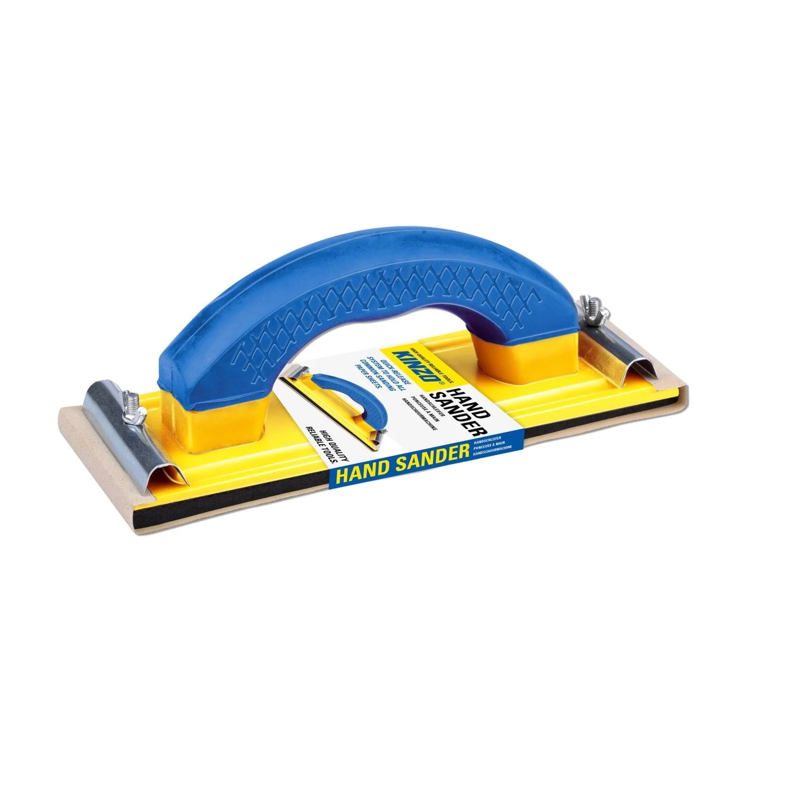 KINZO Hand Sander with Blue Grip