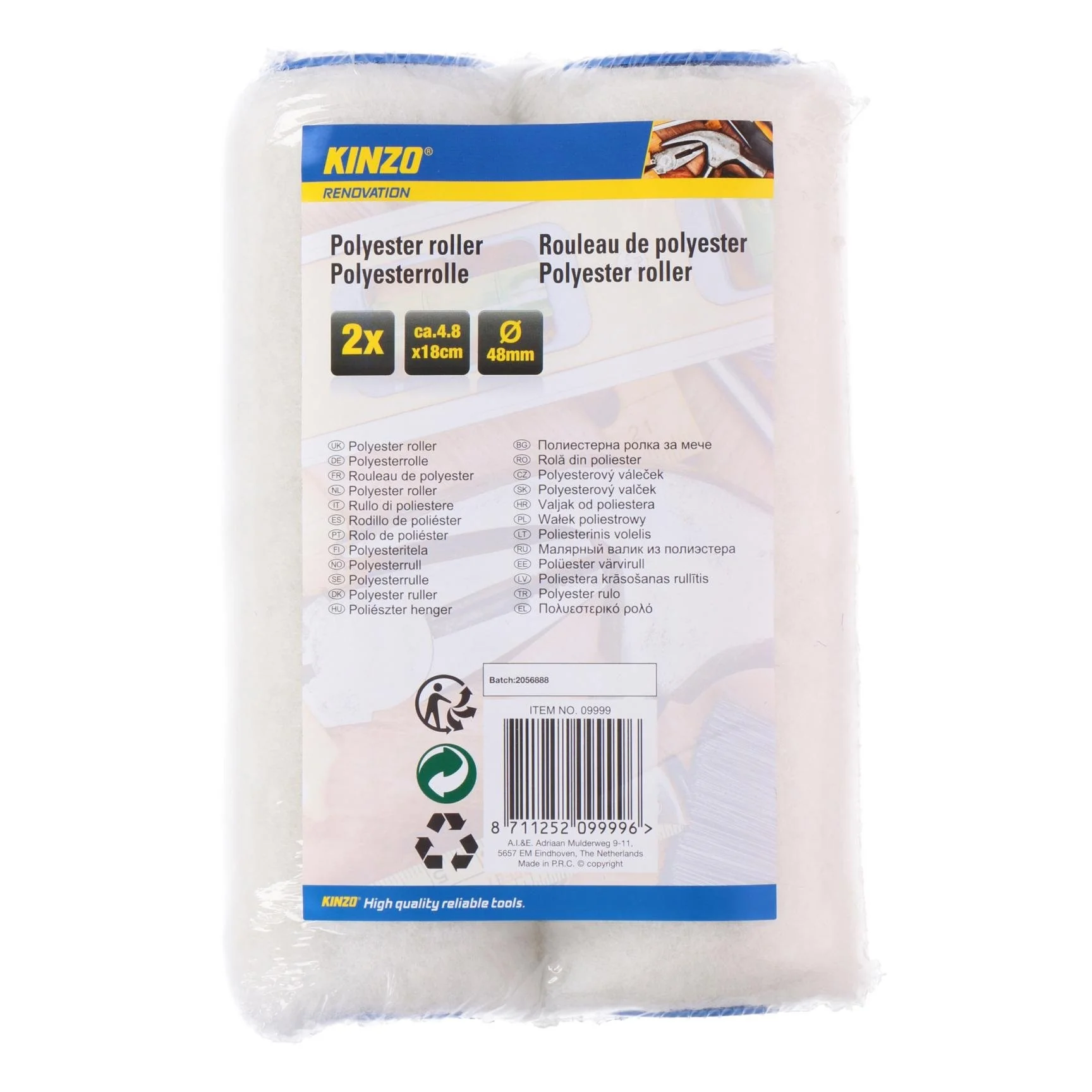 KINZO Paint Roller Polyester 2 pcs