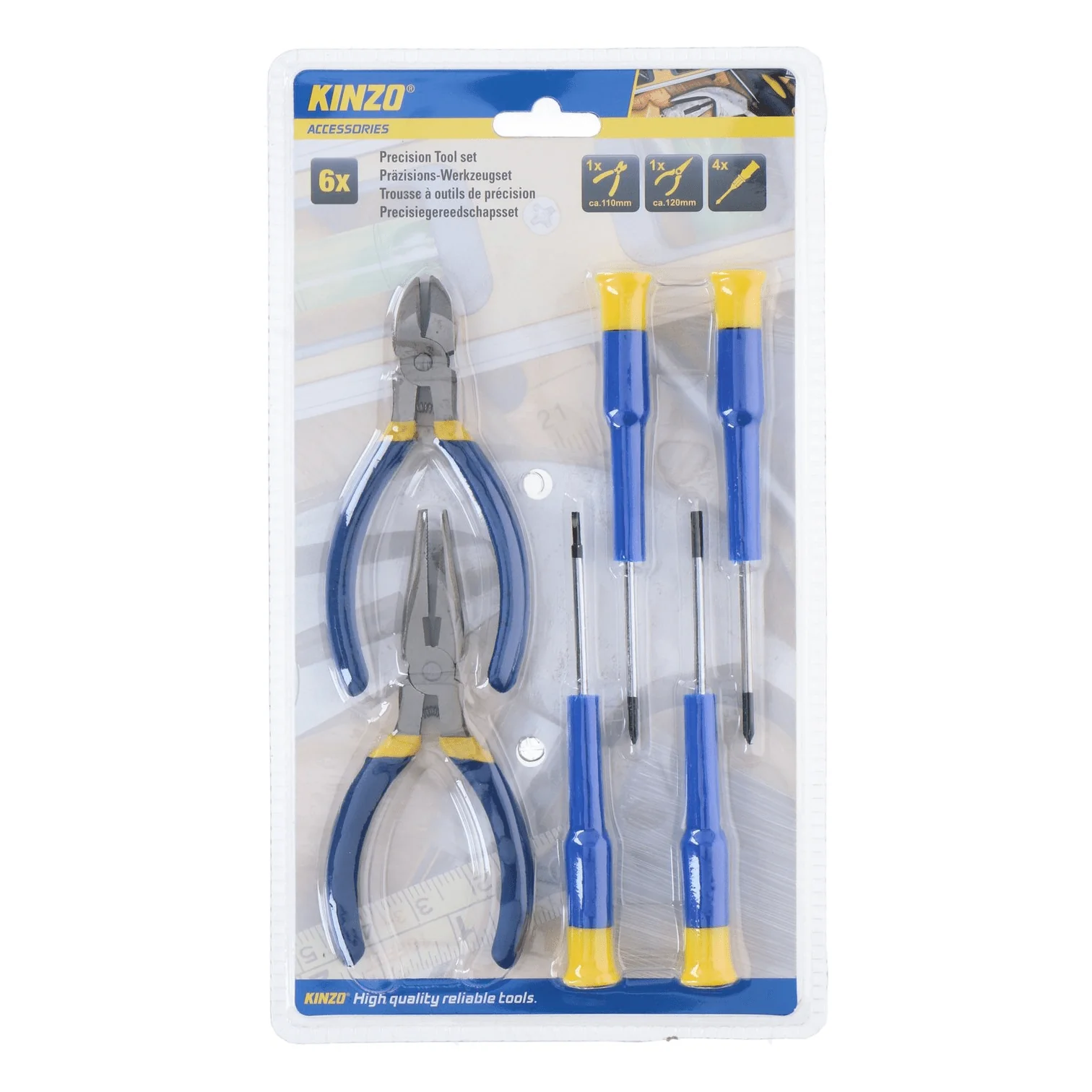 KINZO Precision Screwdriver And Plier Tool Set 6 Piece