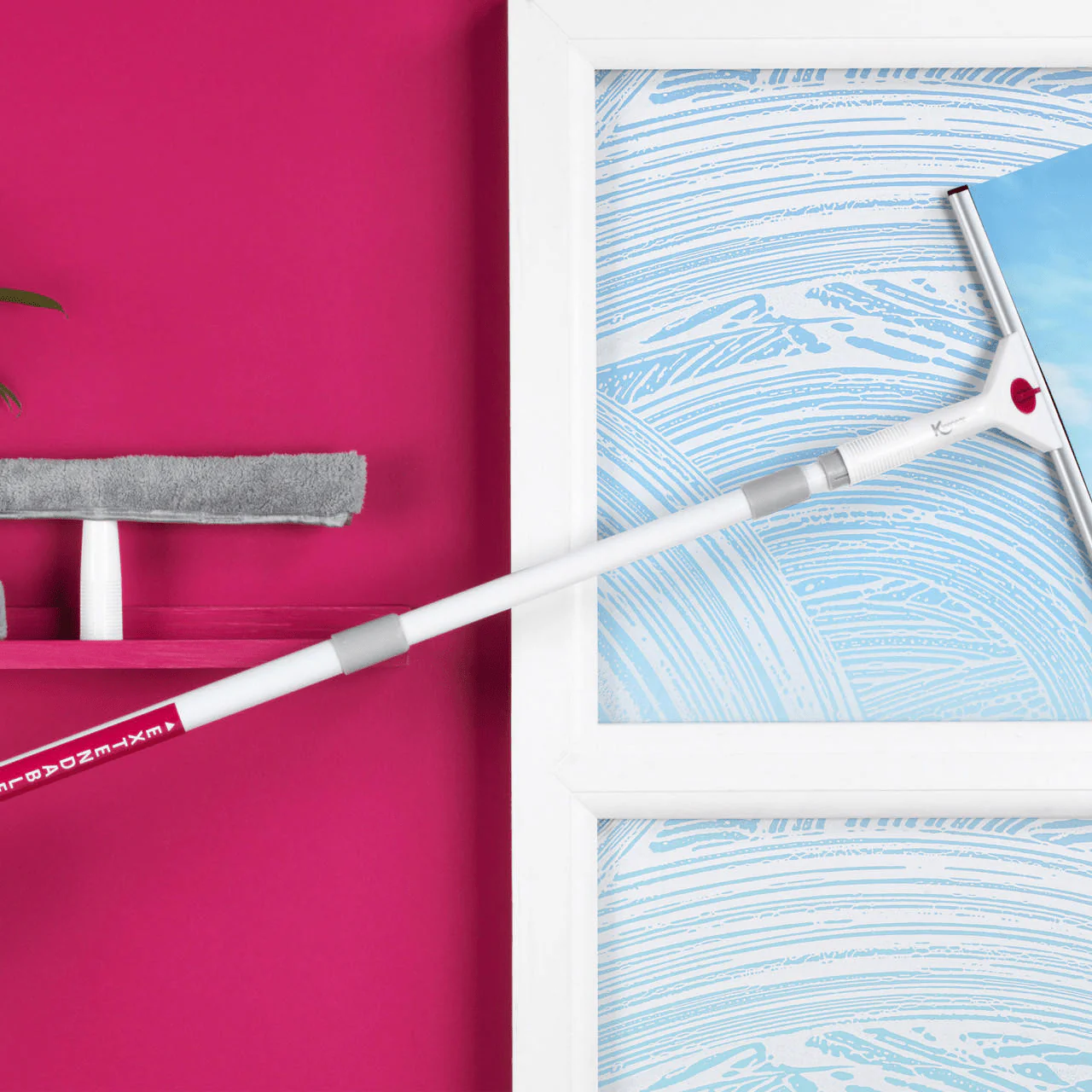 Kleeneze Five-Piece 2-In-1 Microfibre Telescopic Window Cleaning Set - Image 9