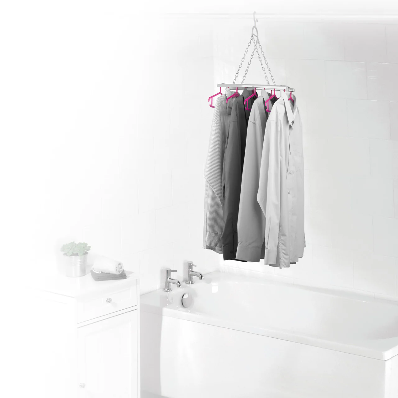 Kleeneze Multi Shirt Hanger, Grey/Pink - Image 3
