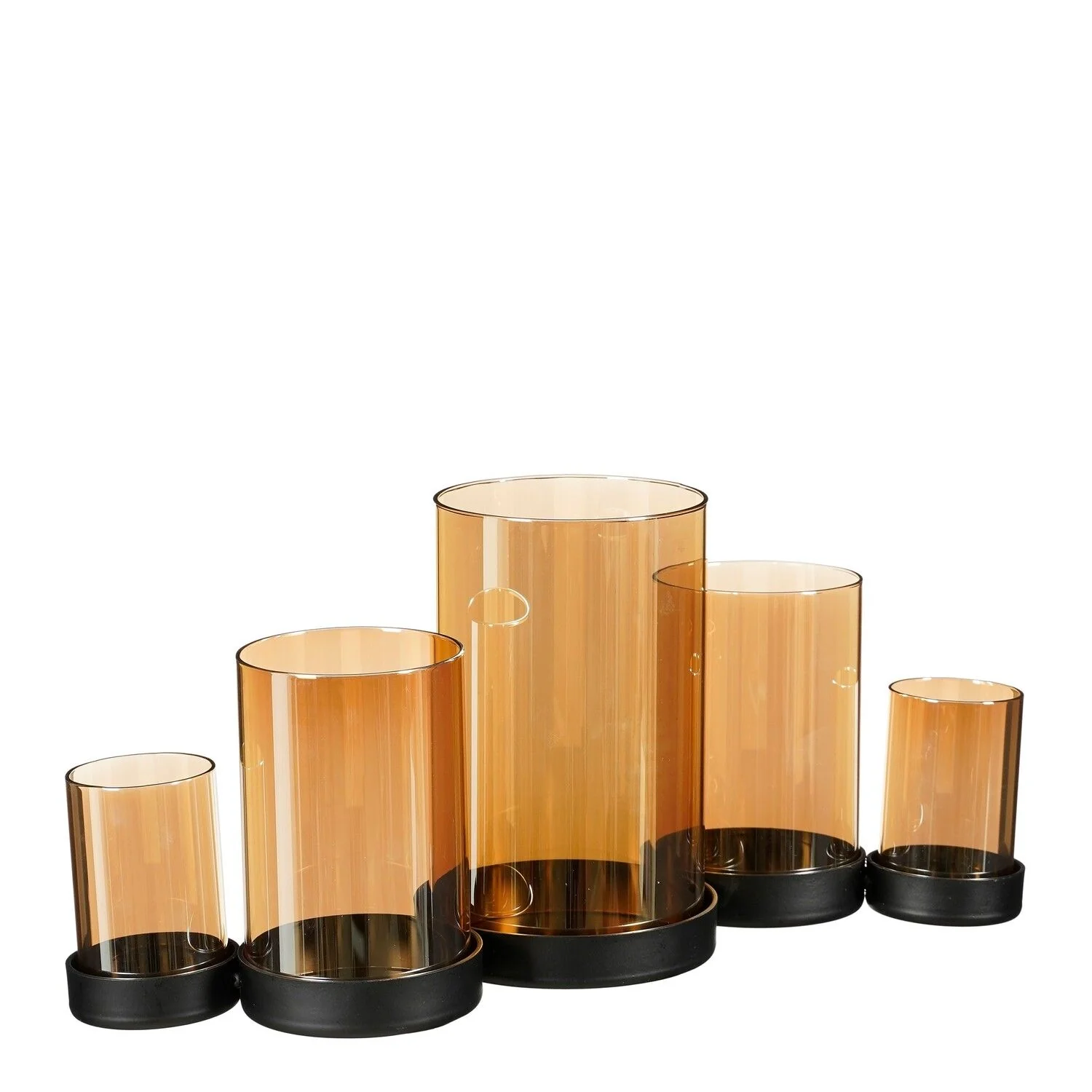 Kratos Candle Holder - L36 x W11,5 x H17,5 cm - Metal, Glass - Gold