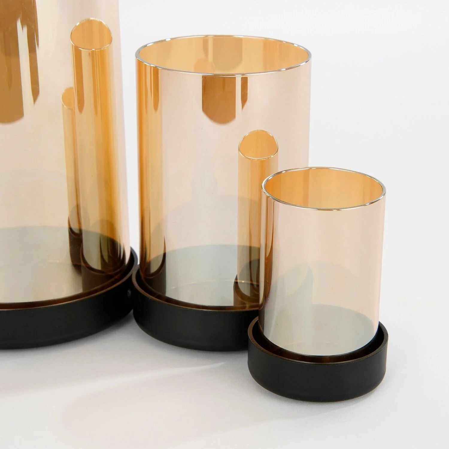 Kratos Candle Holder - L36 x W11,5 x H17,5 cm - Metal, Glass - Gold - Image 3