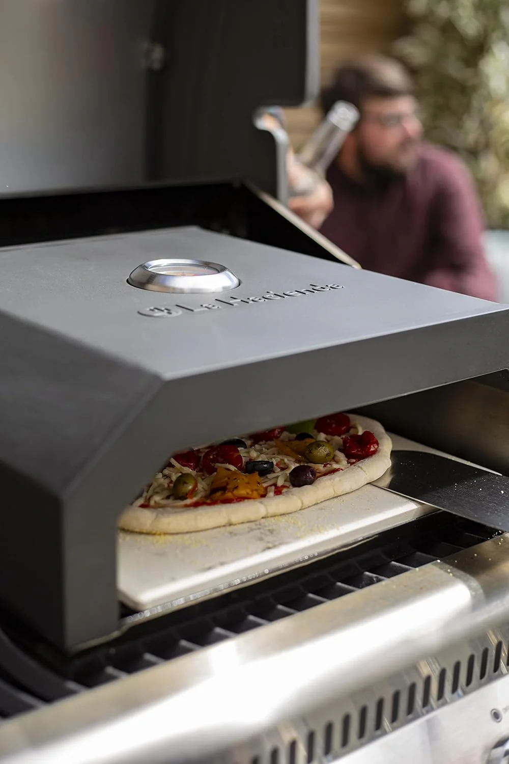La Hacienda 56293 BBQ Pizza Oven Black - Image 4