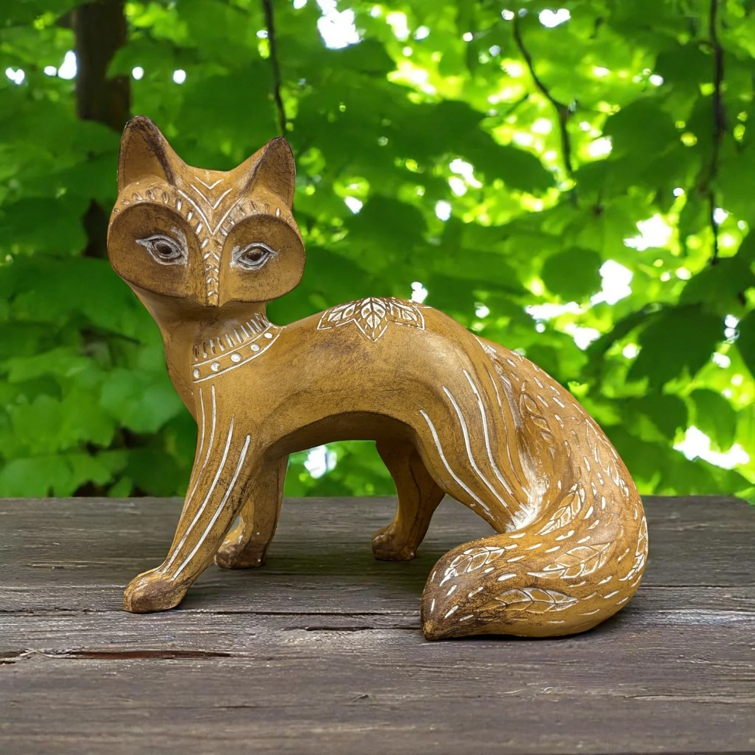 La Hacienda Crafty Fox Resin Garden Ornament