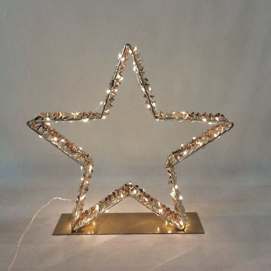 LED Gold Christmas Star 38cm with 100 LED's