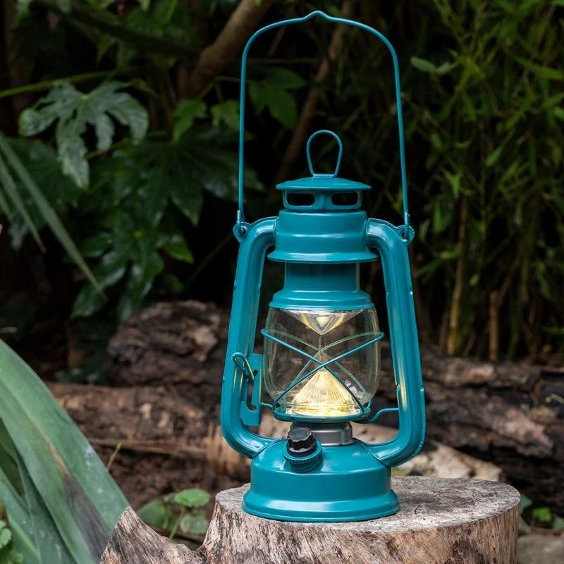 LED Hurricane Lantern – Spirit of Adventure Blue (24cm) - Image 2