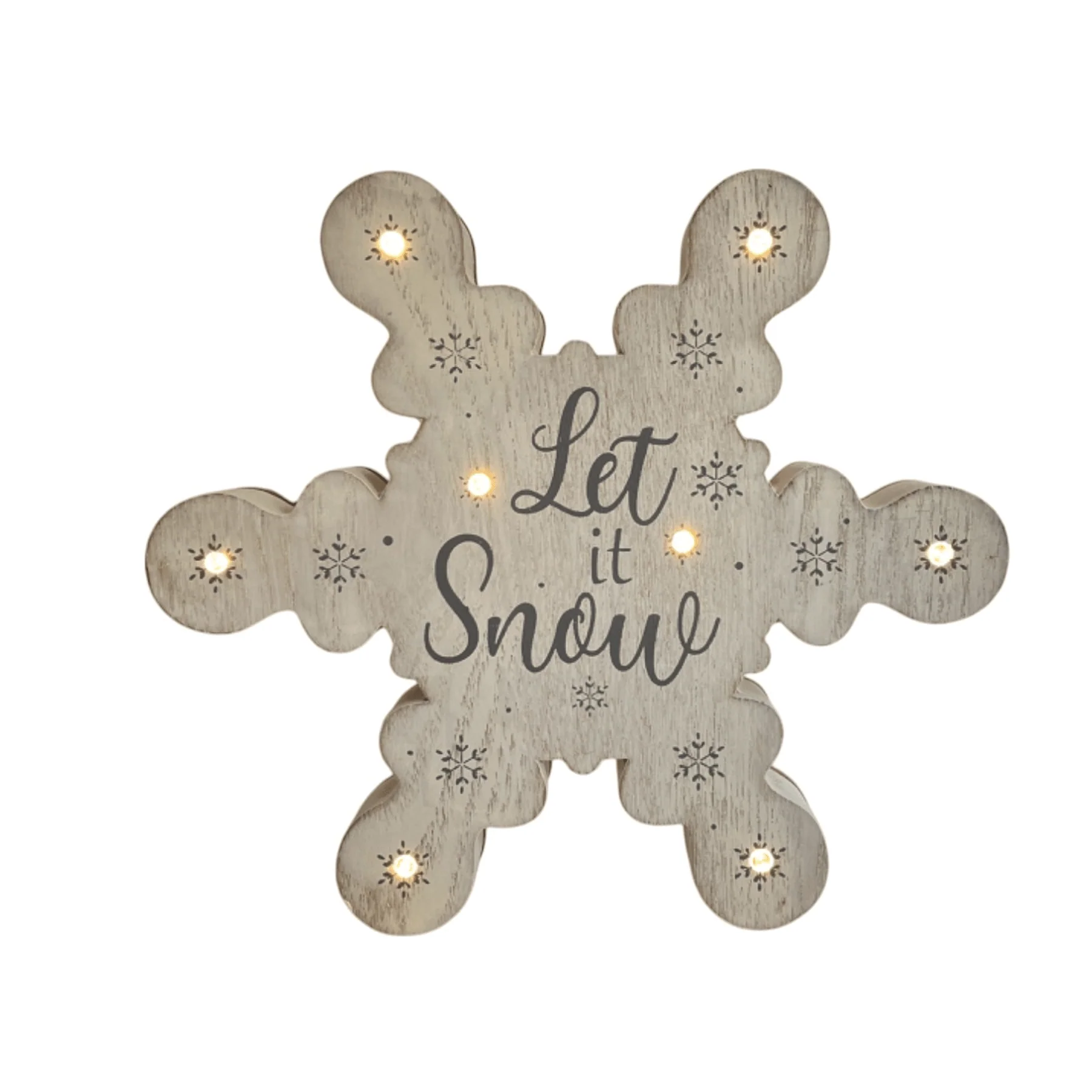 LED 'Let it Snow' Snowflake 20 x 17cm