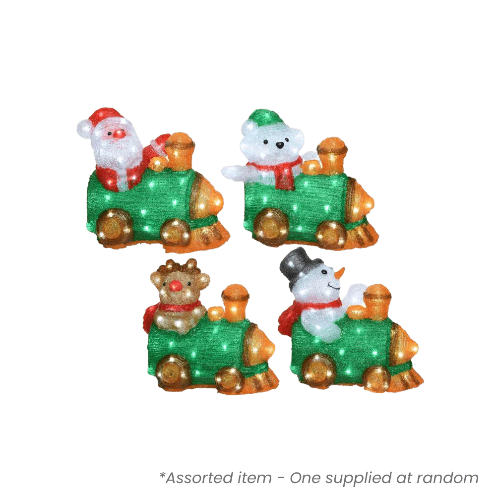 Led Light Up Acrylic Train Single - 34.5cm