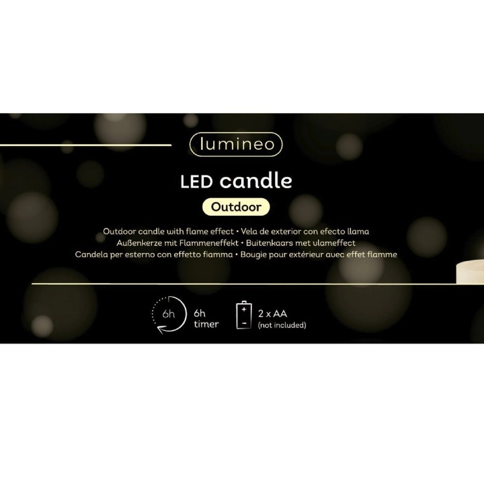 LED Outdoor Battery Operated Green Candle 8.5 x 14Cm - Image 3