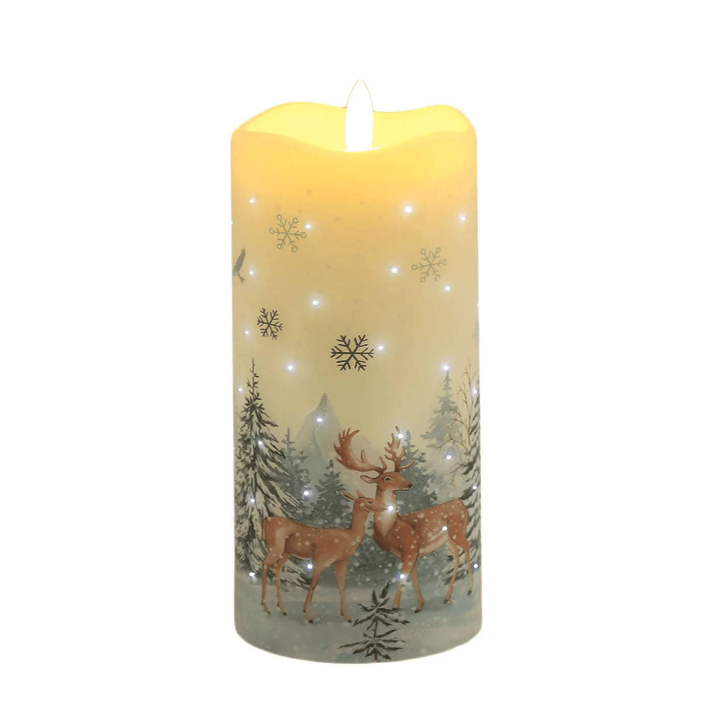LED Reindeers Twinkling Candle 17cm