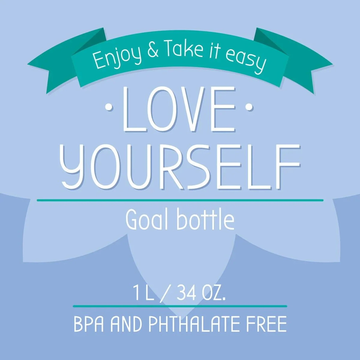 Legami Love Yourself Goals Water Bottle - Image 6