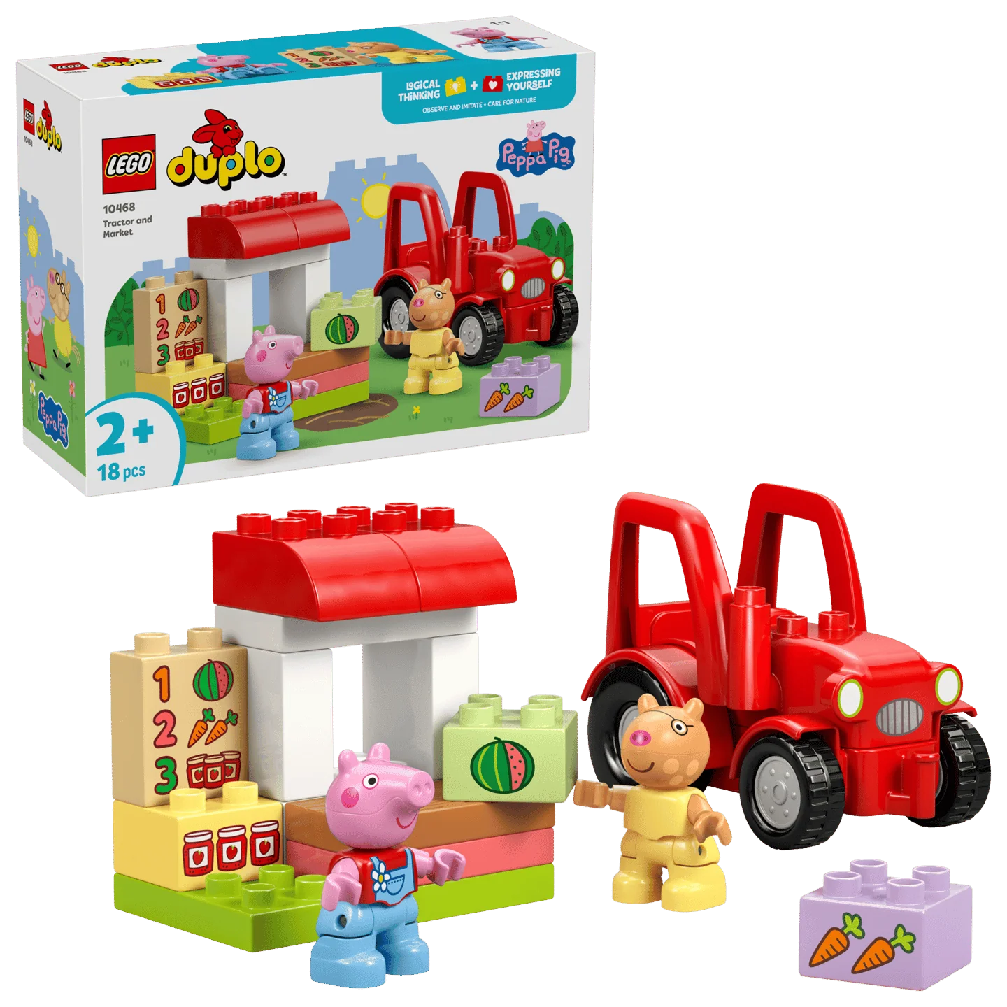 Lego 10468 Peppa Tractor and Market