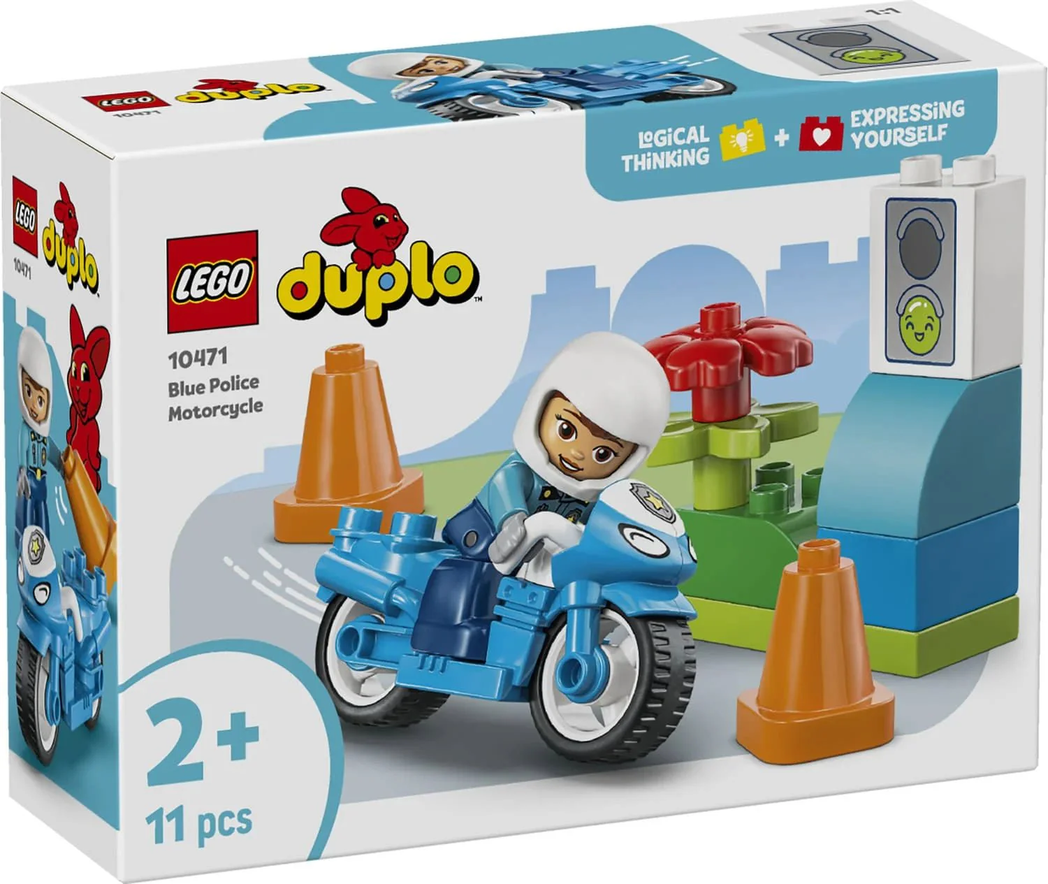 Lego 10471 Duplo Blue Police Motorcycle