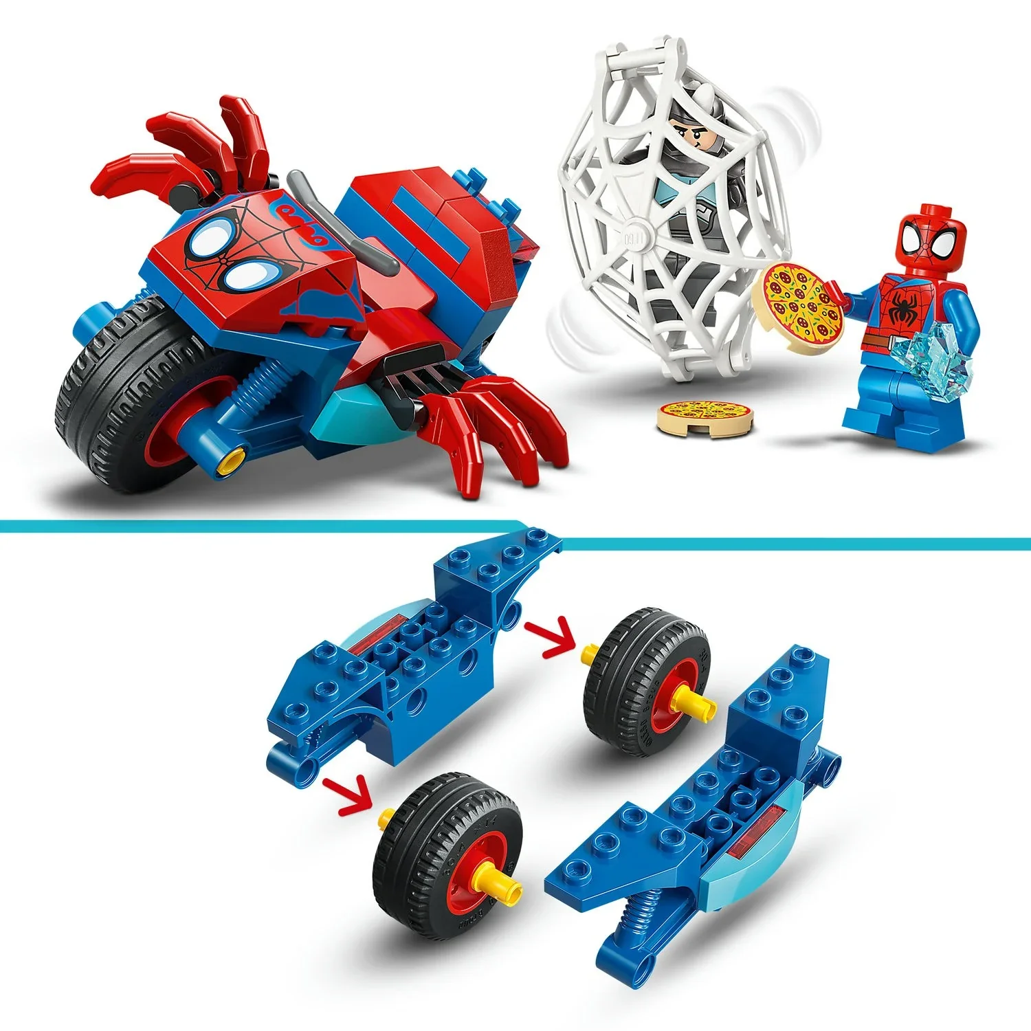 Lego 11206 Spidey On His Motorcycle Vs Rhino - Image 2