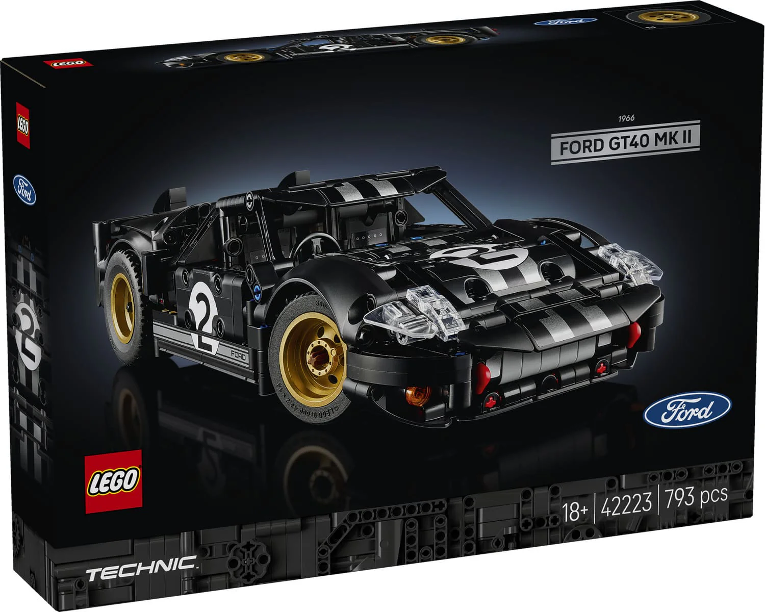 Lego 42223 Technic 1966 Fird Gt40 Mkii Race Car