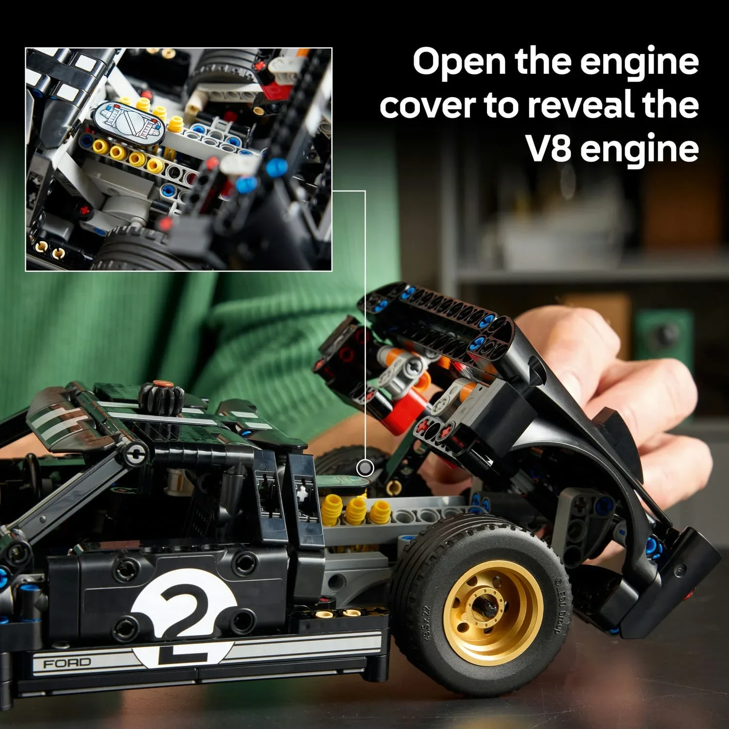 Lego 42223 Technic 1966 Fird Gt40 Mkii Race Car - Image 3