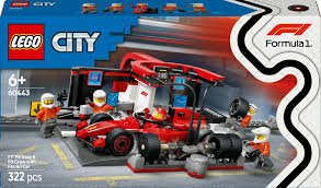 Lego 60443 City F1 Pit Stop & Pit Crew with Ferrari Car