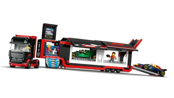 Lego 60445 F1 Truck with RB20 & AMR24 F1 Cars - Image 3