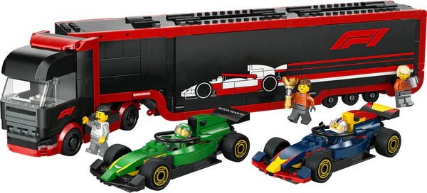 Lego 60445 F1 Truck with RB20 & AMR24 F1 Cars - Image 4