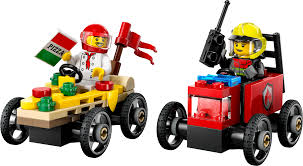 Lego 60458 City Pizza vs. Fire Truck Race Car Pack - Image 2