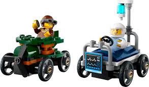 Lego 60459 City Airplane vs. Hospital Bed Race Car Pack - Image 2