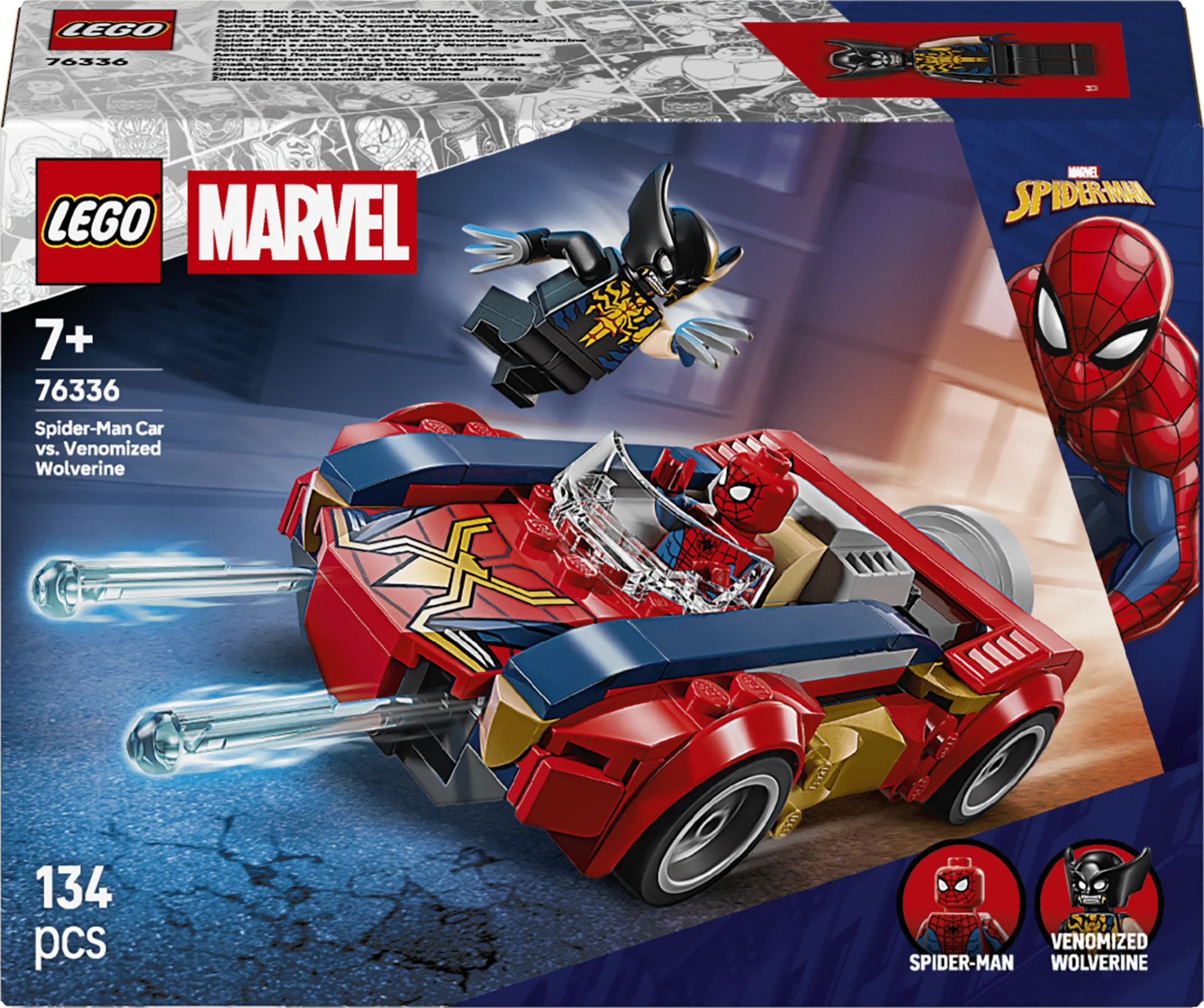Lego 76336 Spider-Man Car vs. Venomized Wolverine
