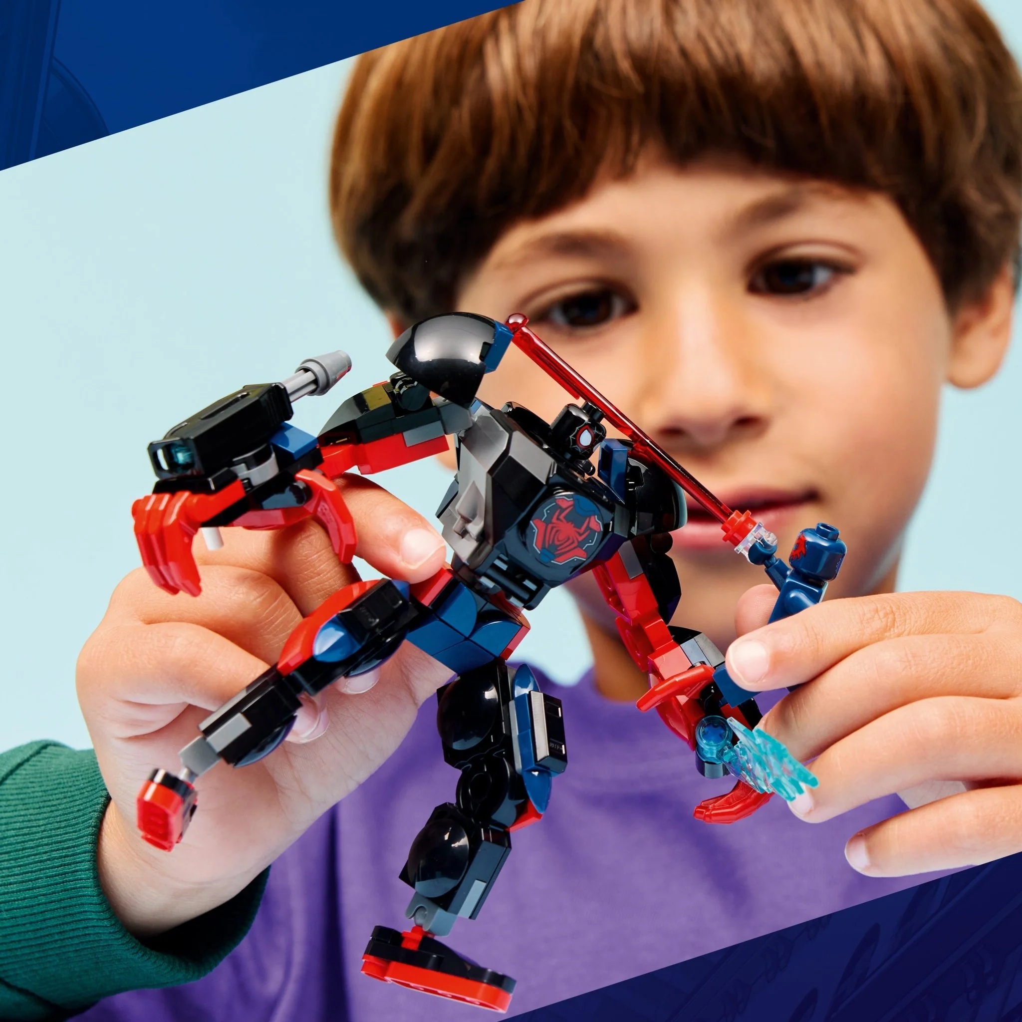Lego 76337 Miles Morales Mech vs. Spider-Man 2099 - Image 2