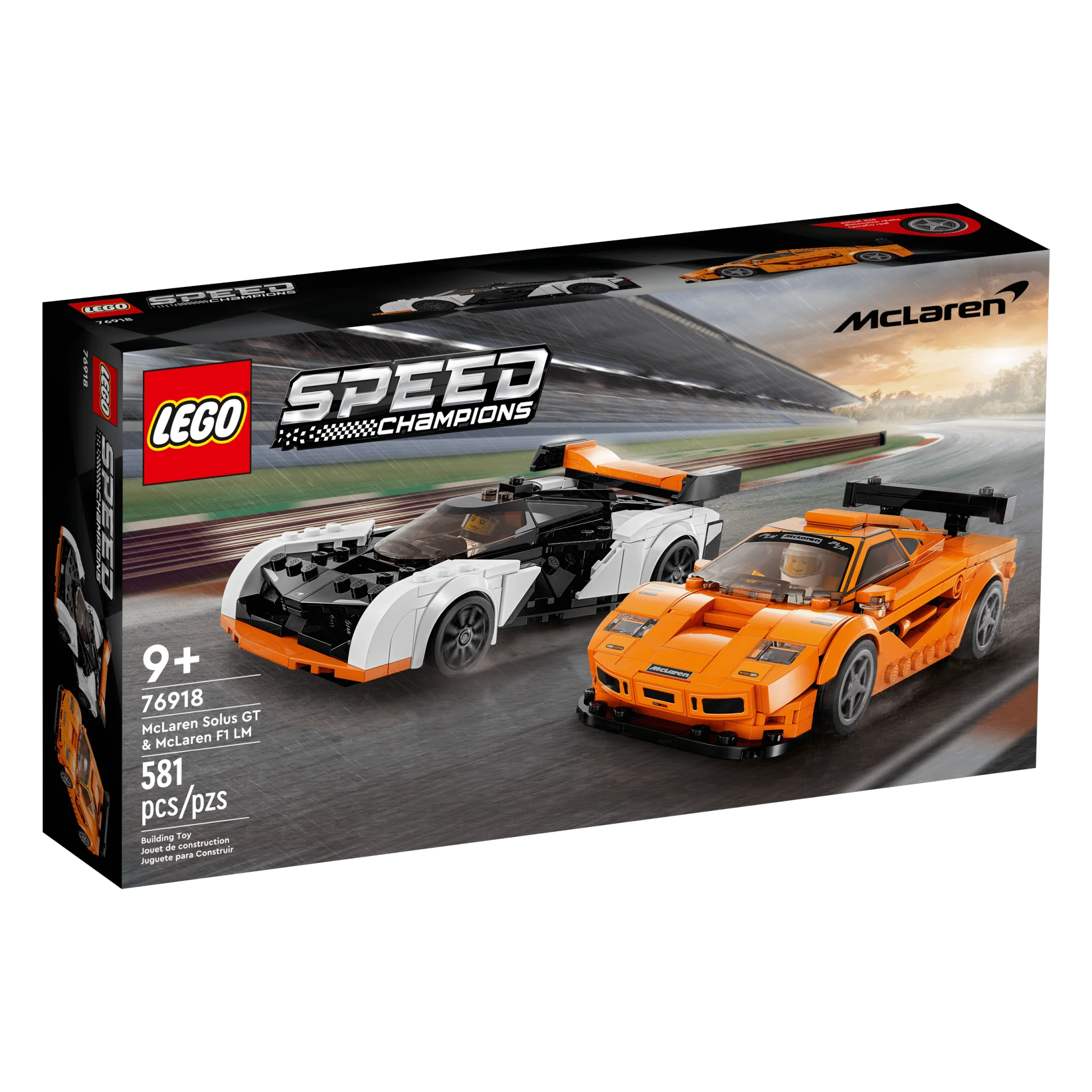 Lego 76918 Speed Champions Mclaren Solus Gt & Mclaren F1 Lm