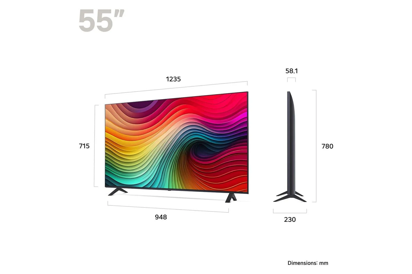 LG 55 Inch Nano81 4K Ultra HD HDR Nanocell Smart TV (2024) | 55NANO81T6A.AEK - Image 2