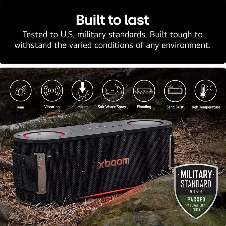 LG XBOOM Bounce Portable Bluetooth Speaker – Black - Image 6