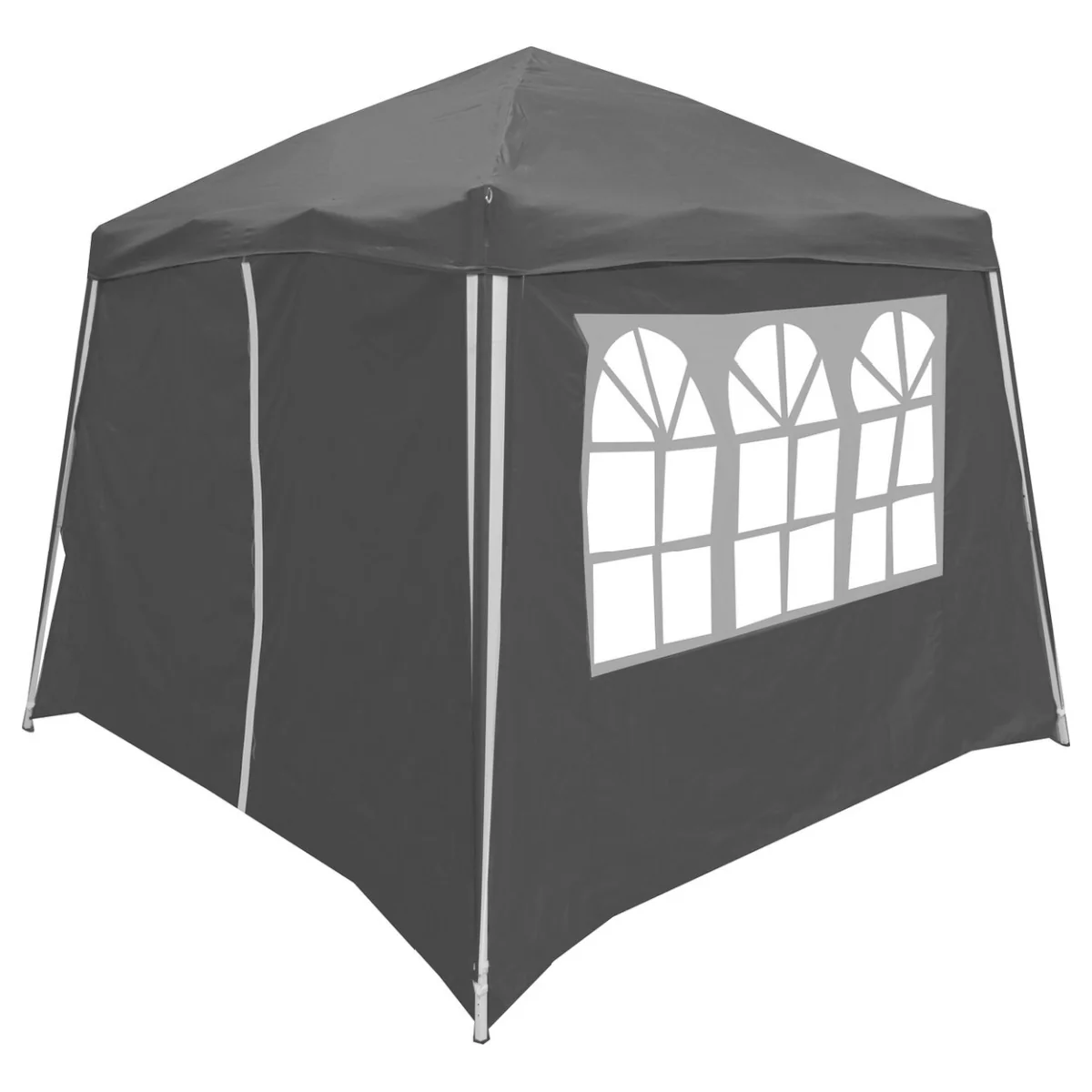 Lifetime Garden Foldable Party Tent Pavilion 3 x 3 x 2.45M with Side Walls - Anthracite - Image 3