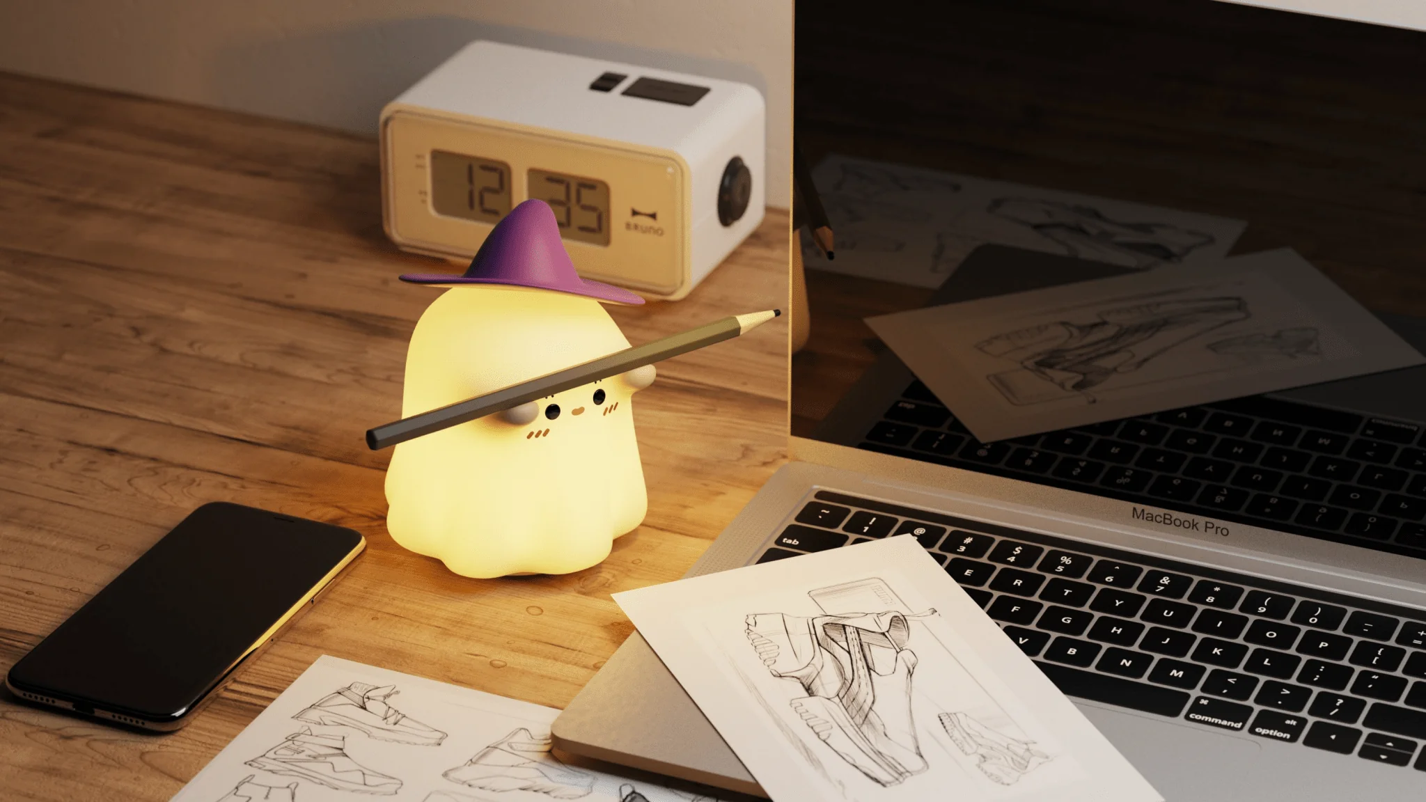 Lila-Boo The Ghost - Lumi Buddy Nightlight - Image 2