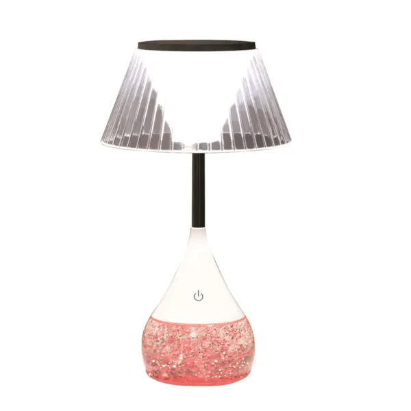 Lined Shade LED Colour Changing Glitter Lamp - Image 3