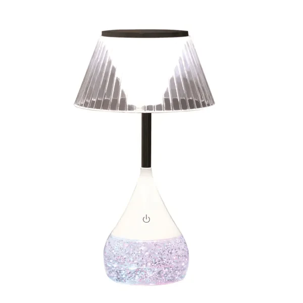 Lined Shade LED Colour Changing Glitter Lamp - Image 4