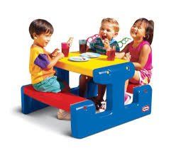 Little Tikes Junior Picnic Table Primary Colours