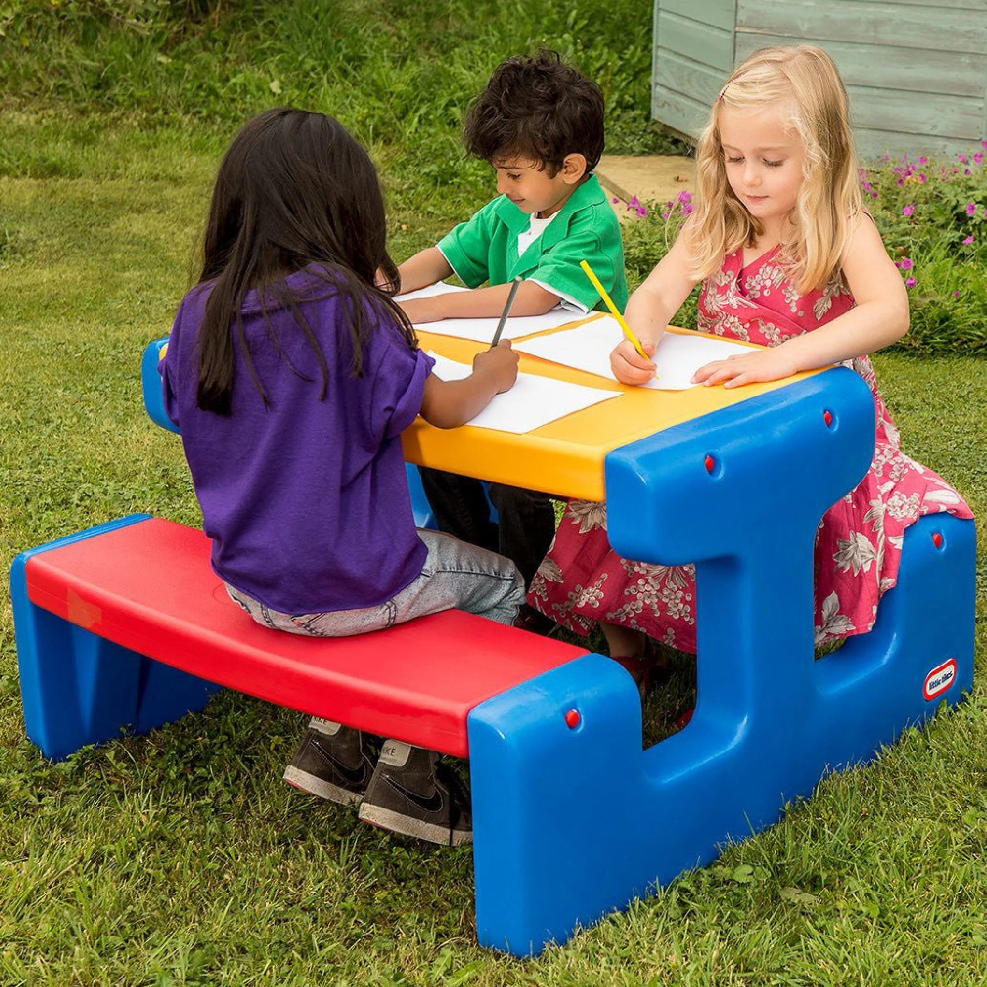 Little Tikes Large Picnic Table - Primary Colours