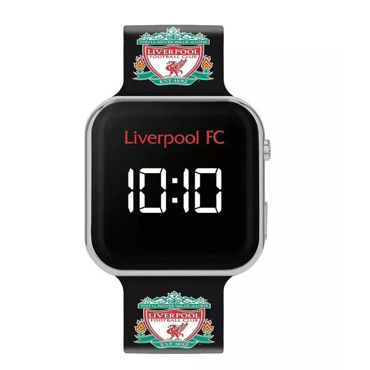 Liverpool Football Club Black Printed LED Watch