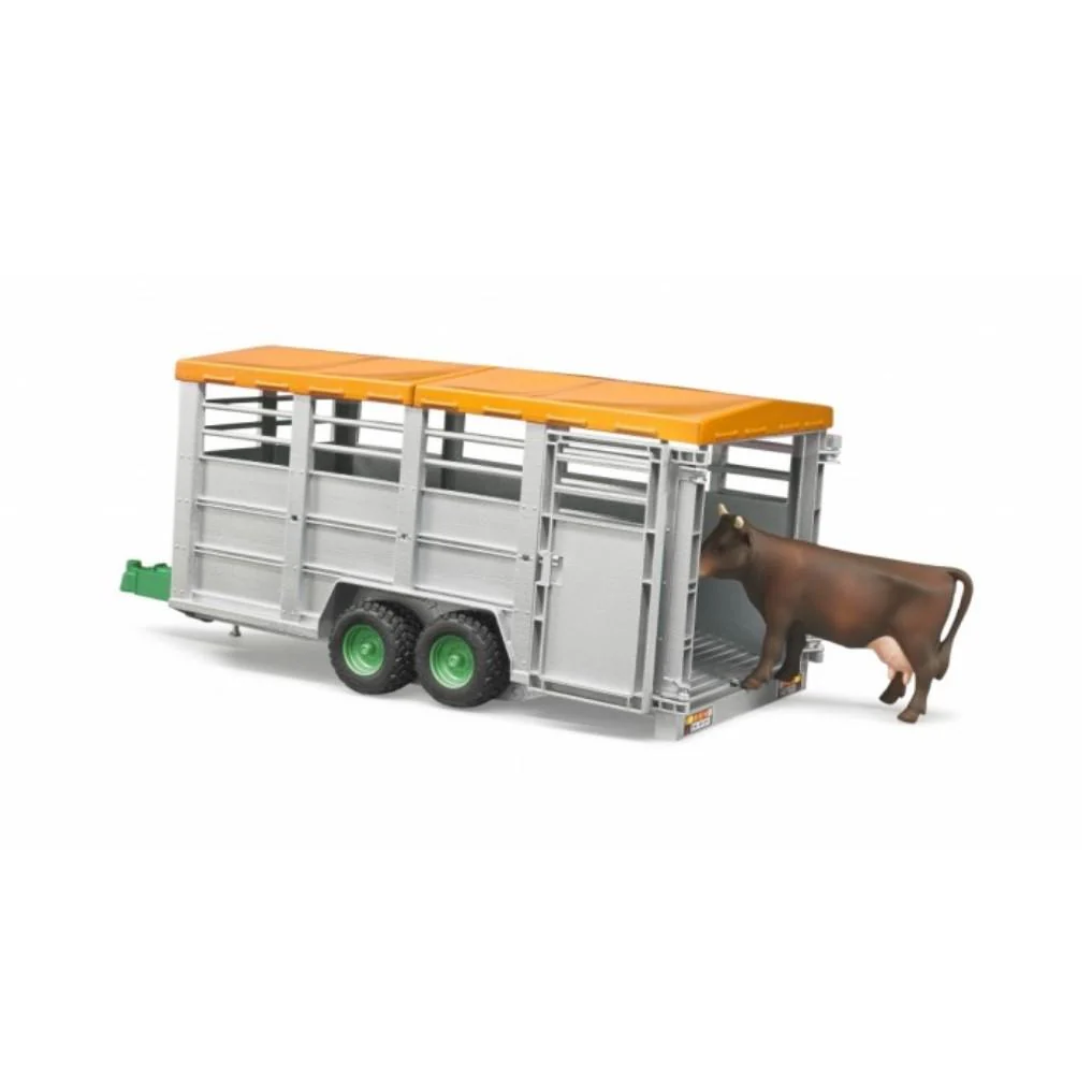 Bruder Livestock Trailer With 1 Cow