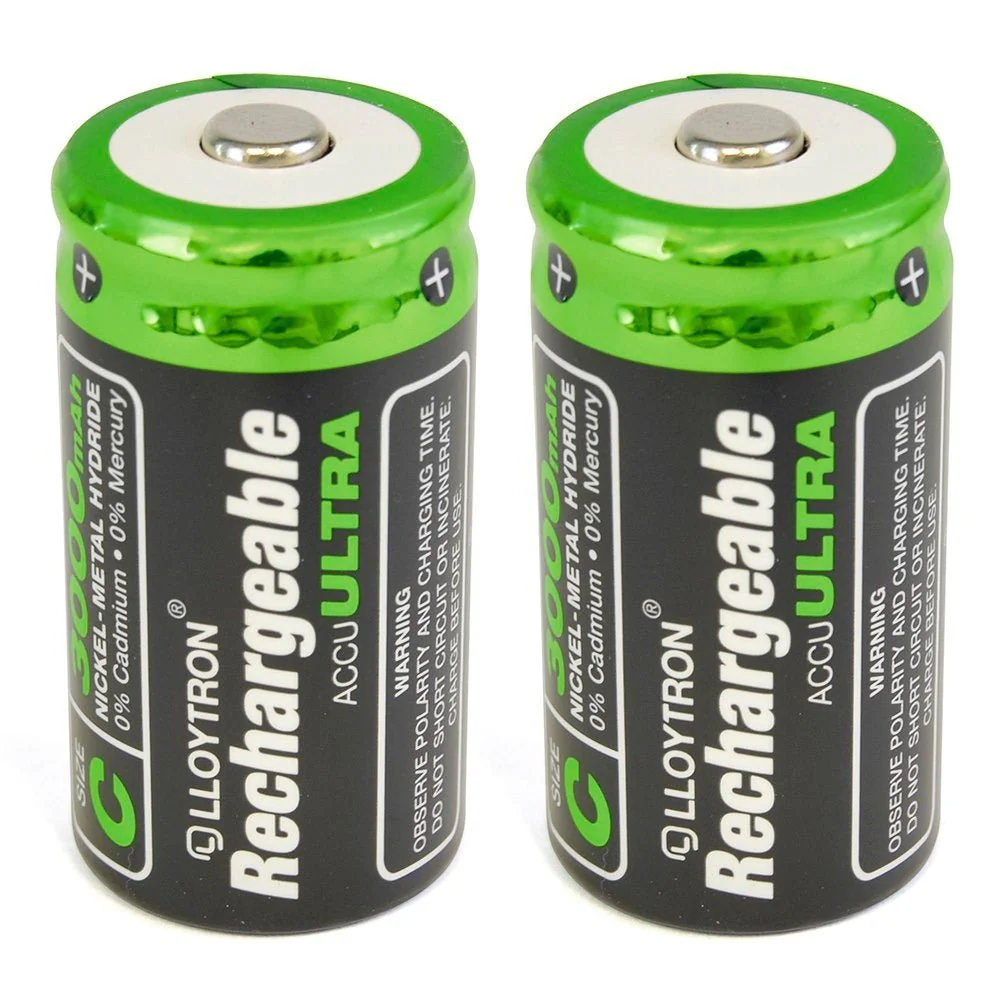 Lloytron 2pk NIMH AccuUltra Rechargeable Battery - C 3000mAh - Image 2
