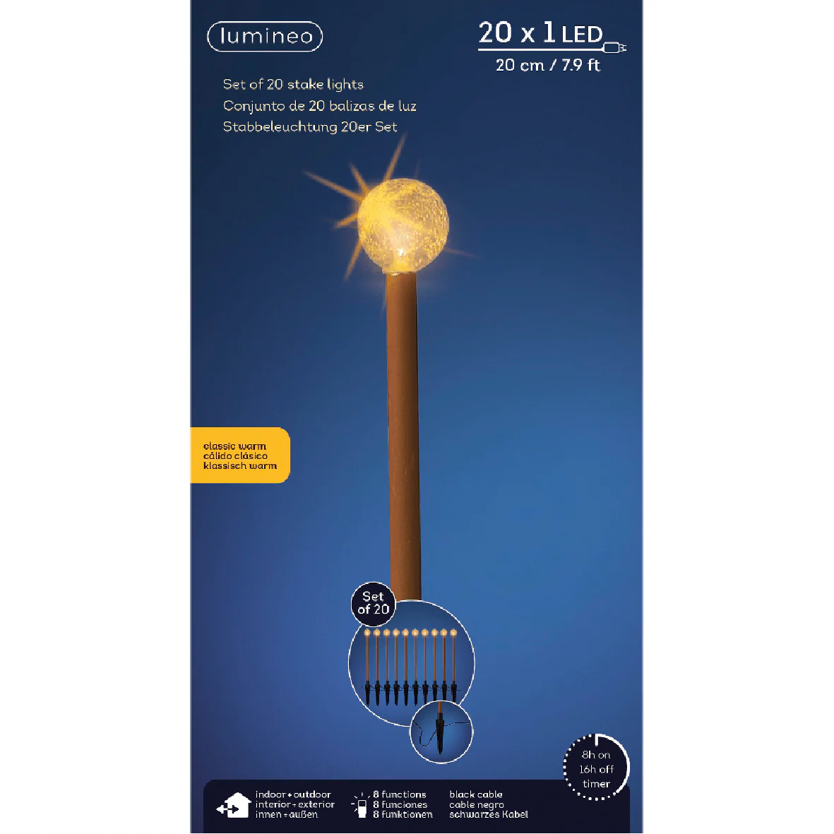 Lumineo Led Stake Lights - Set Of 20