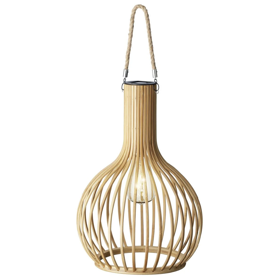 Lumineo Outdoor Bamboo Solar Hanging Lamp - Image 2