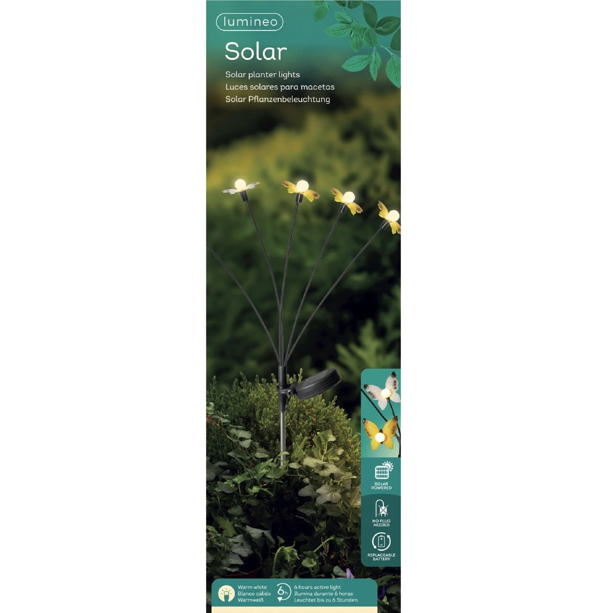 Lumineo Solar Garden Stake Butterfly In Firework Style - Image 3