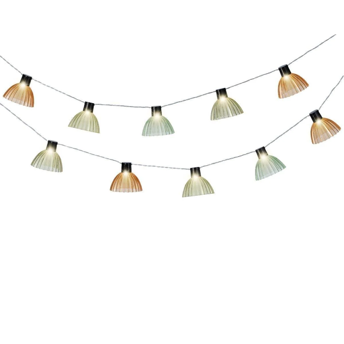 Lumineo Solar LED Grooved Lampshade Garland 4.5m – Warm White - Image 3