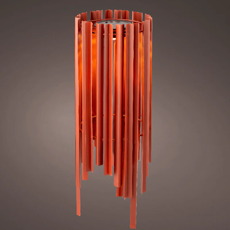 Lumineo Solar Metal Lamp Brick Red 18 x 47cm